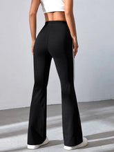 Striped Tape Flare Leg Pants